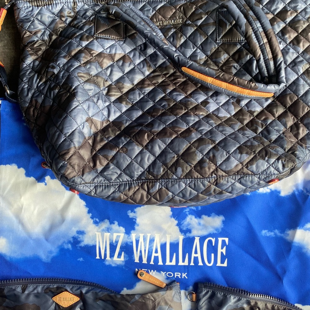 MZ WALLACE Blue Camo Large Sutton